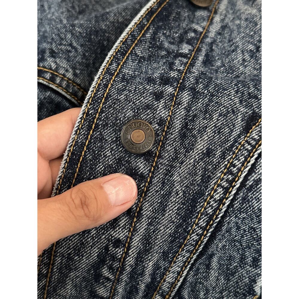 Vintage 80s Nuovo Industriale Aero Squad Jean Crop Jacket Denim Size Small - Picture 9 of 13
